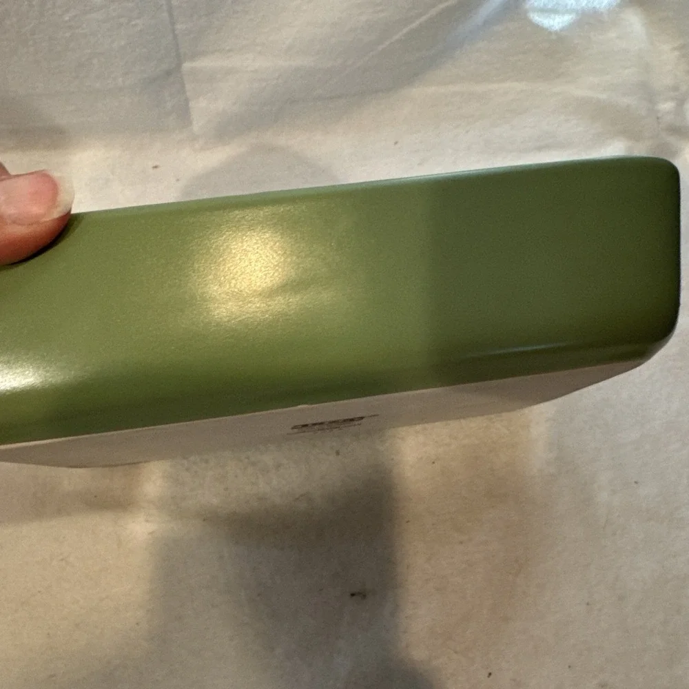 IKEA Green Stoneware Baking Dish Casserole 9x6 Microwave Safe #221 47